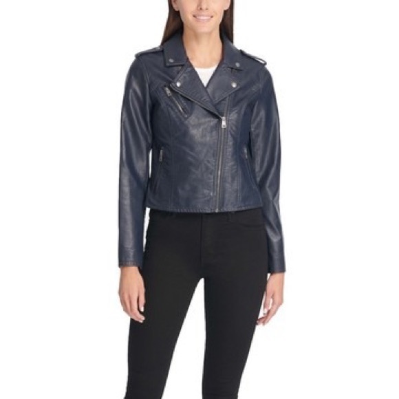 NWT LEVI’S Faux Leather Moto Jacket - Picture 6 of 11